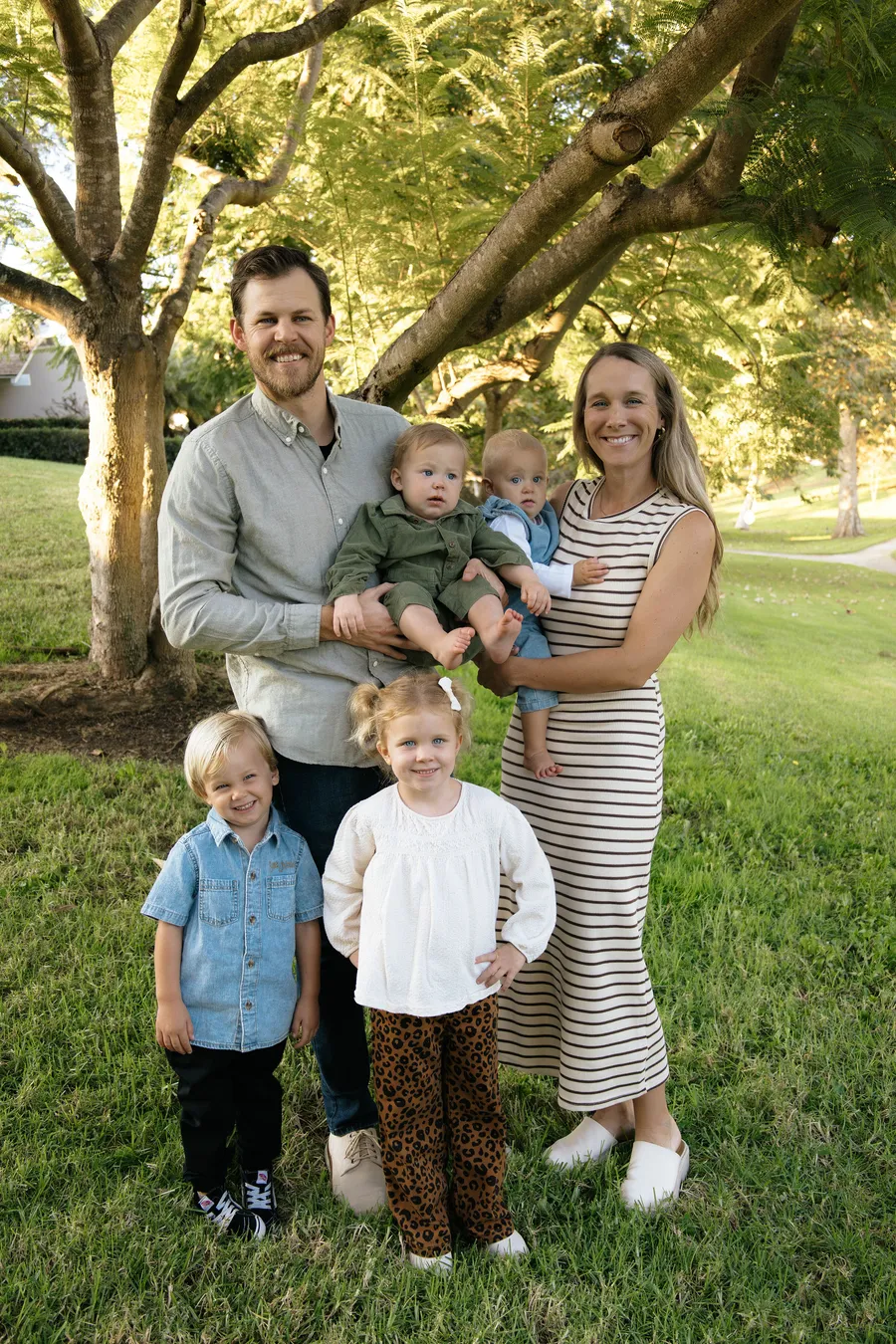 Jake with Kinsey and their four kids.